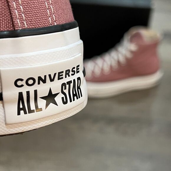 Converse Chuck Taylor High Top Chunky Platform Dark Pink A01367F Shoes - Size 11 - Picture 12 of 13